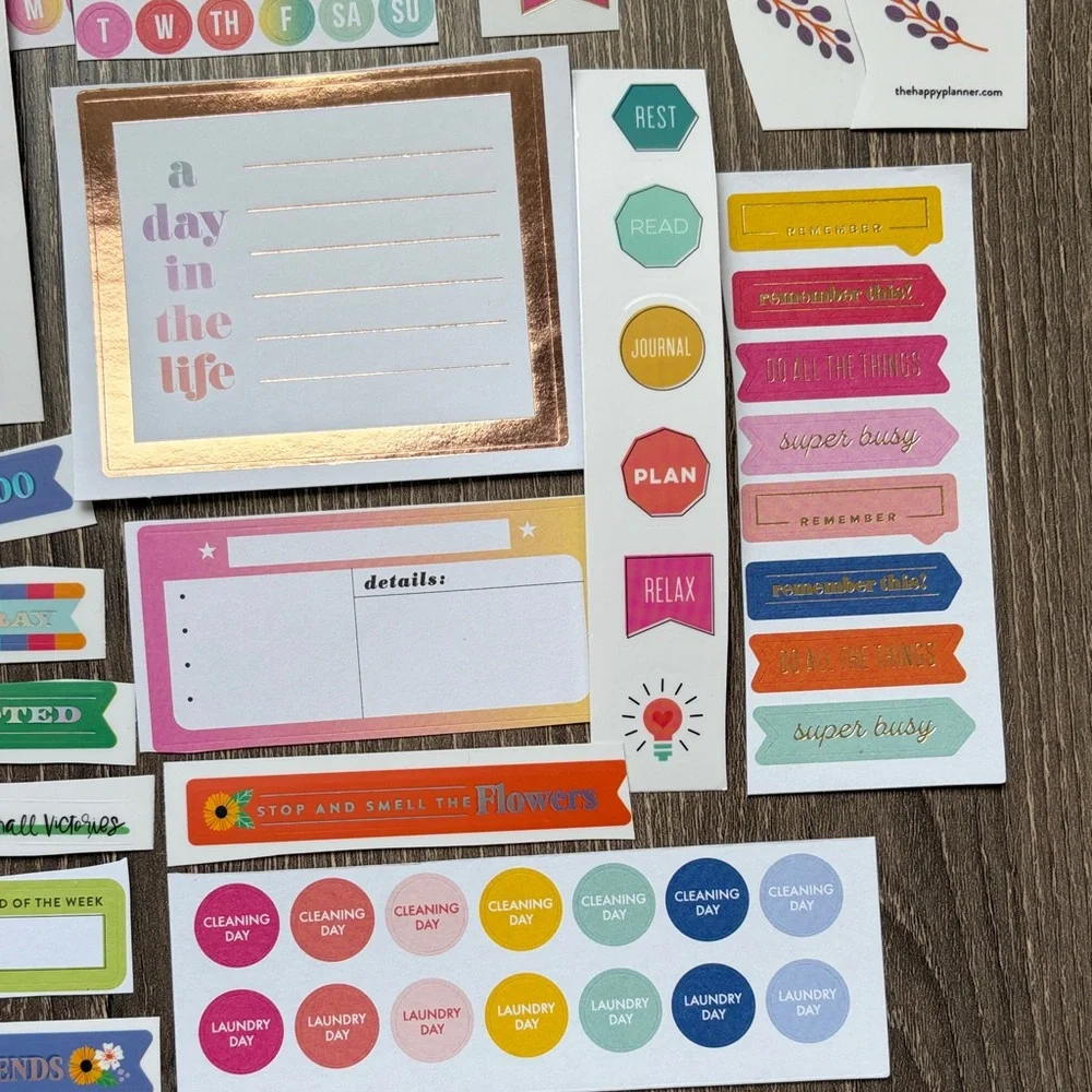 ❤️$4 Vibrant Not So Mystery Happy Planner Sticker Set